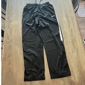 Nike Mens Basketball Pants Drawstring Elastic Waist Pull-On Pockets Black Size S
